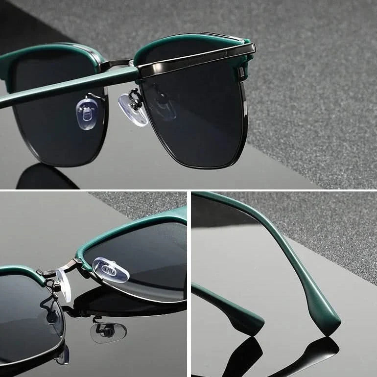 Lunettes de Soleil Clubmaster Monture Métal Polie