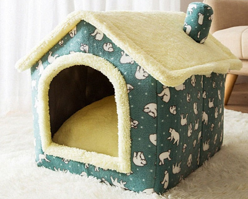 Pet House – Soft Fabric, Various Colors and Patterns for Small Pets Up to 4 kg