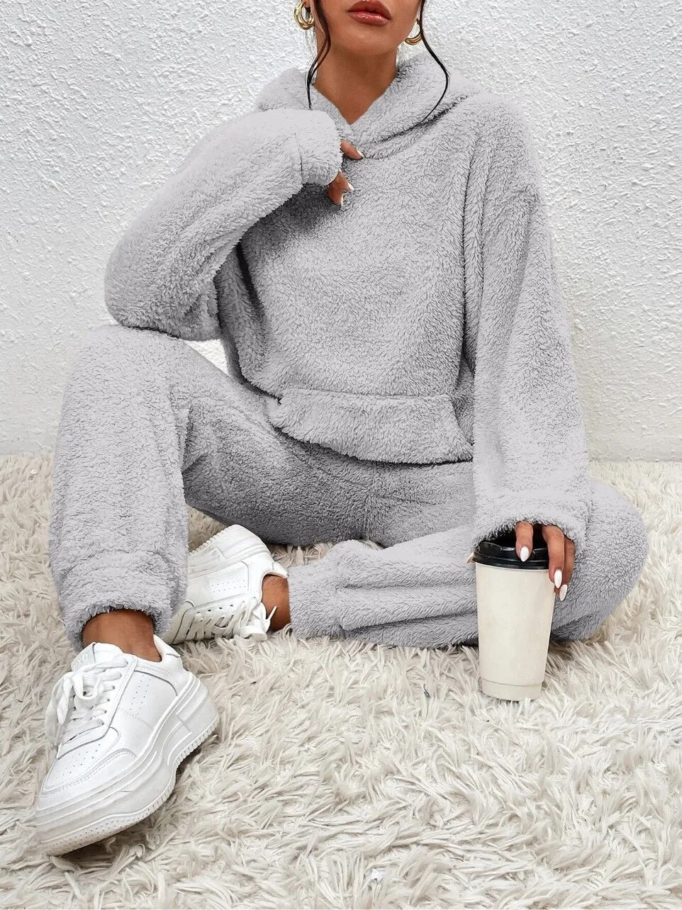 Combinaison Pyjama Peluche à Capuche Femme et Homme