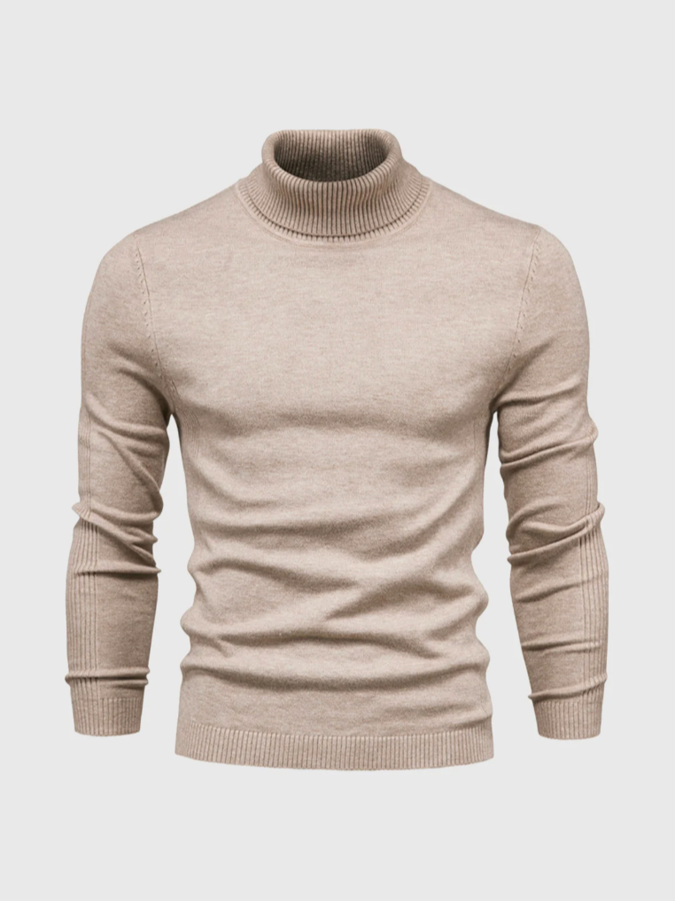 Pull Col Roulé Homme en Maille Fine
