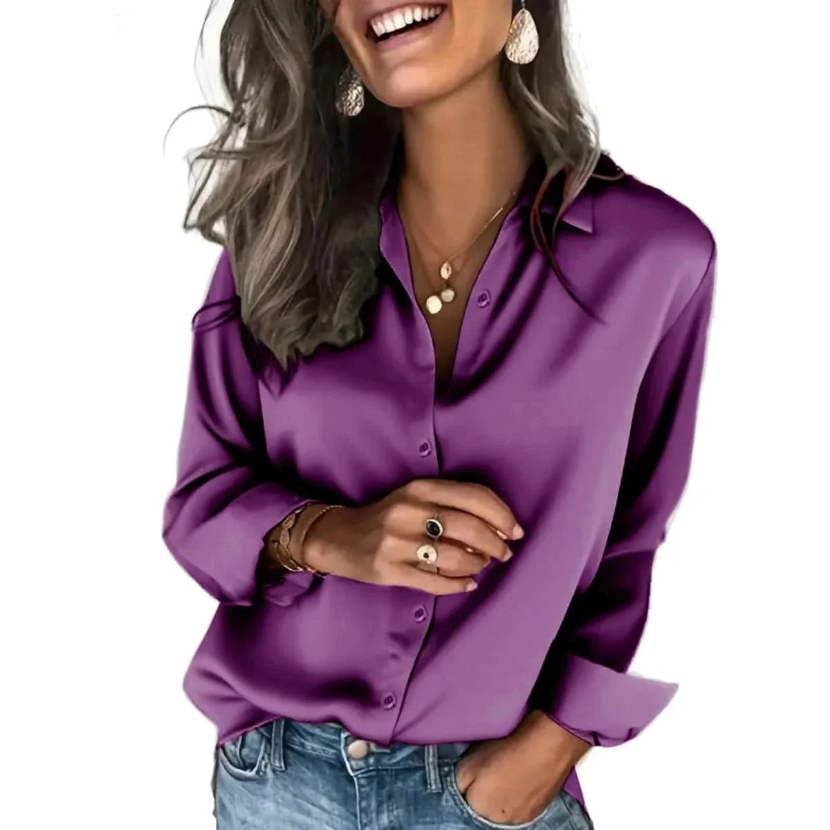 Chemise Femme Ample à Boutons - Coupe Décontractée Chic