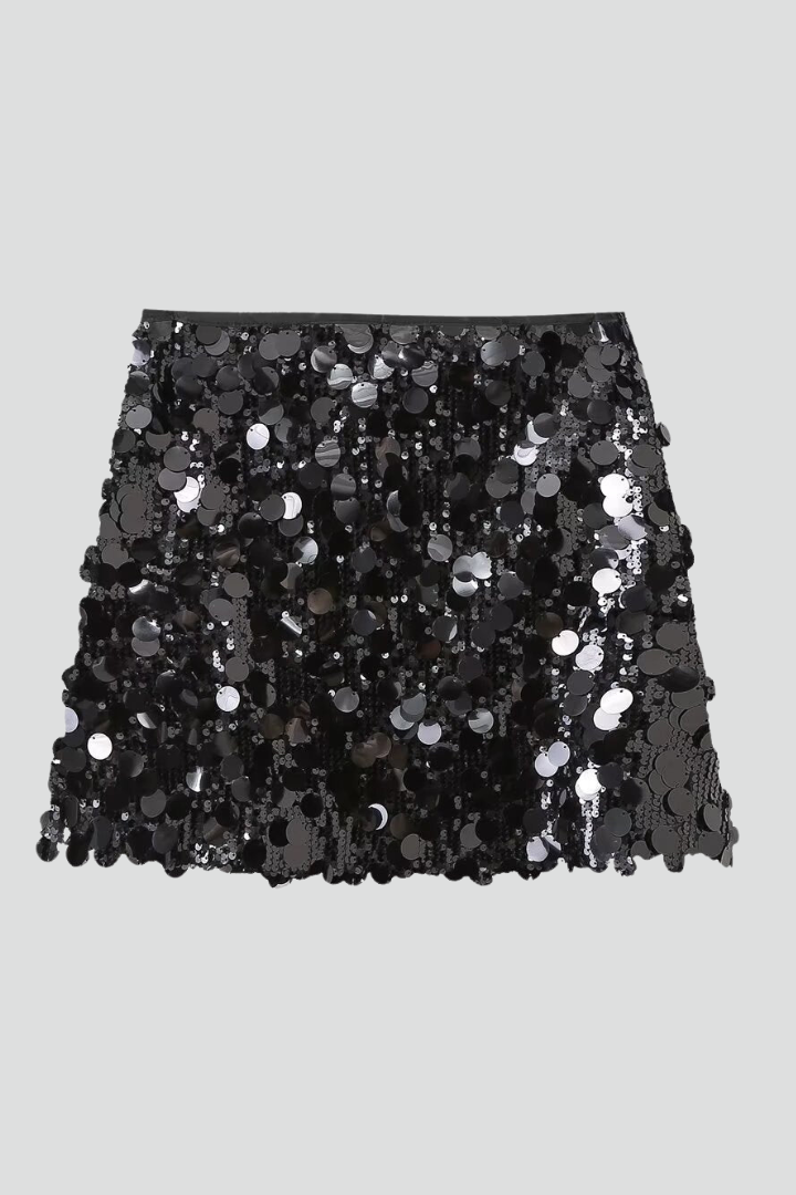 Jupe Femme Courte Ajustée à Paillettes