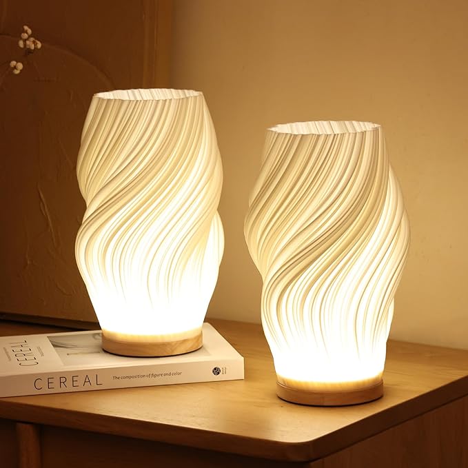Lampe de Table LED Sculpturale Dimmable au Design Vague