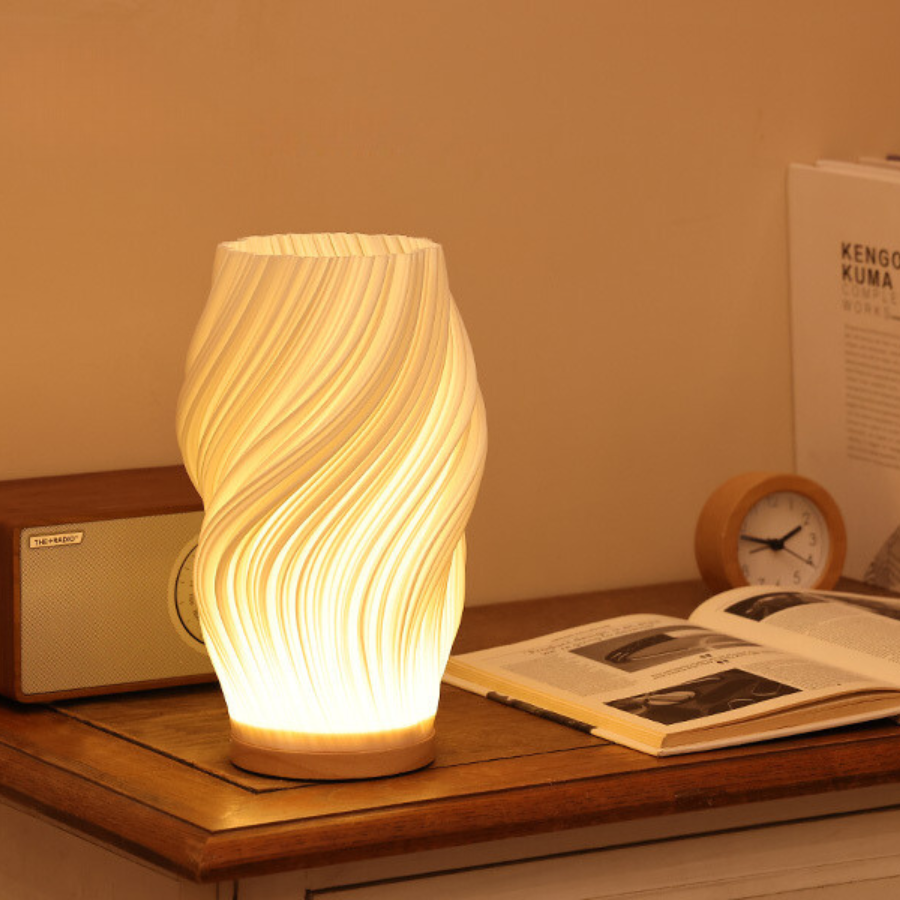Lampe de Table LED Sculpturale Dimmable au Design Vague