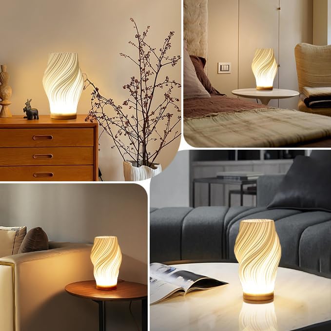 Lampe de Table LED Sculpturale Dimmable au Design Vague