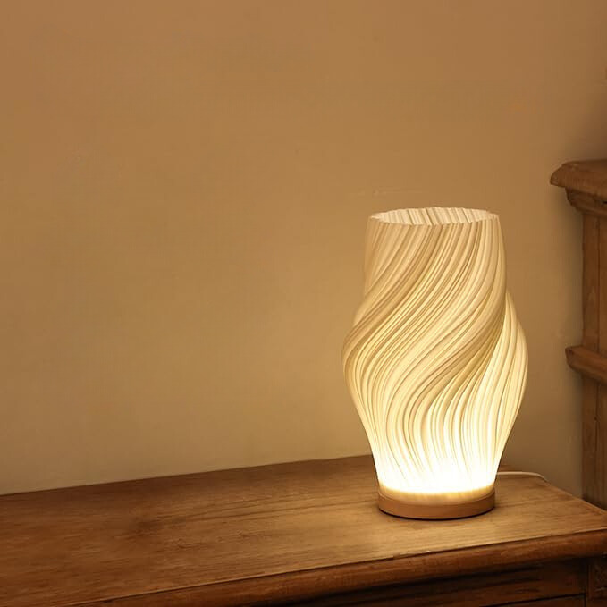 Lampe de Table LED Sculpturale Dimmable au Design Vague