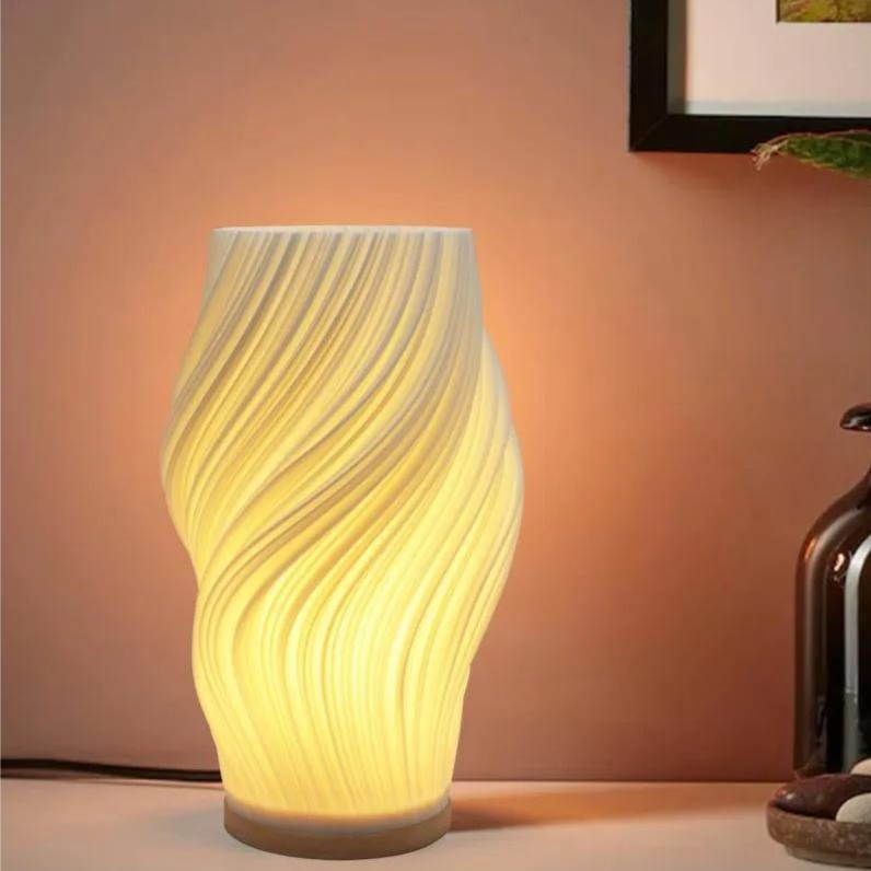 Lampe de Table LED Sculpturale Dimmable au Design Vague