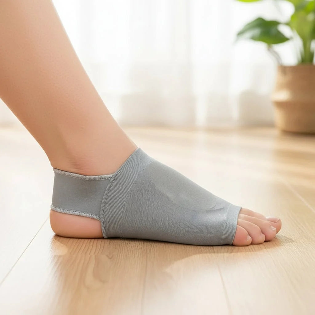 Silikongel Einlegesohlen für Plattfüße - Orthopädische Schuheinlagen mit Fußgewölbeunterstützung 2