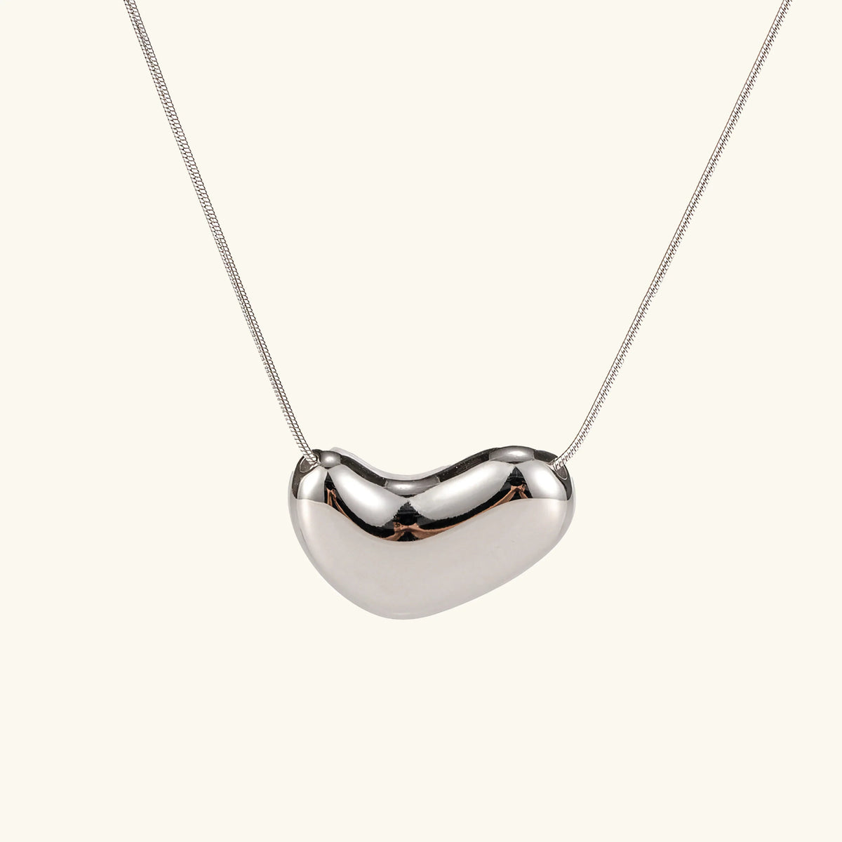 Collier Pendentif Cœur Femme Plaqué Or en Acier Inoxydable