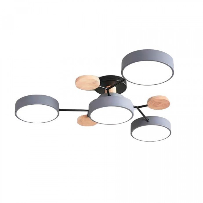 Plafonnier LED Scandinave à Branches Multiples - 4 à 7 Points Lumineux