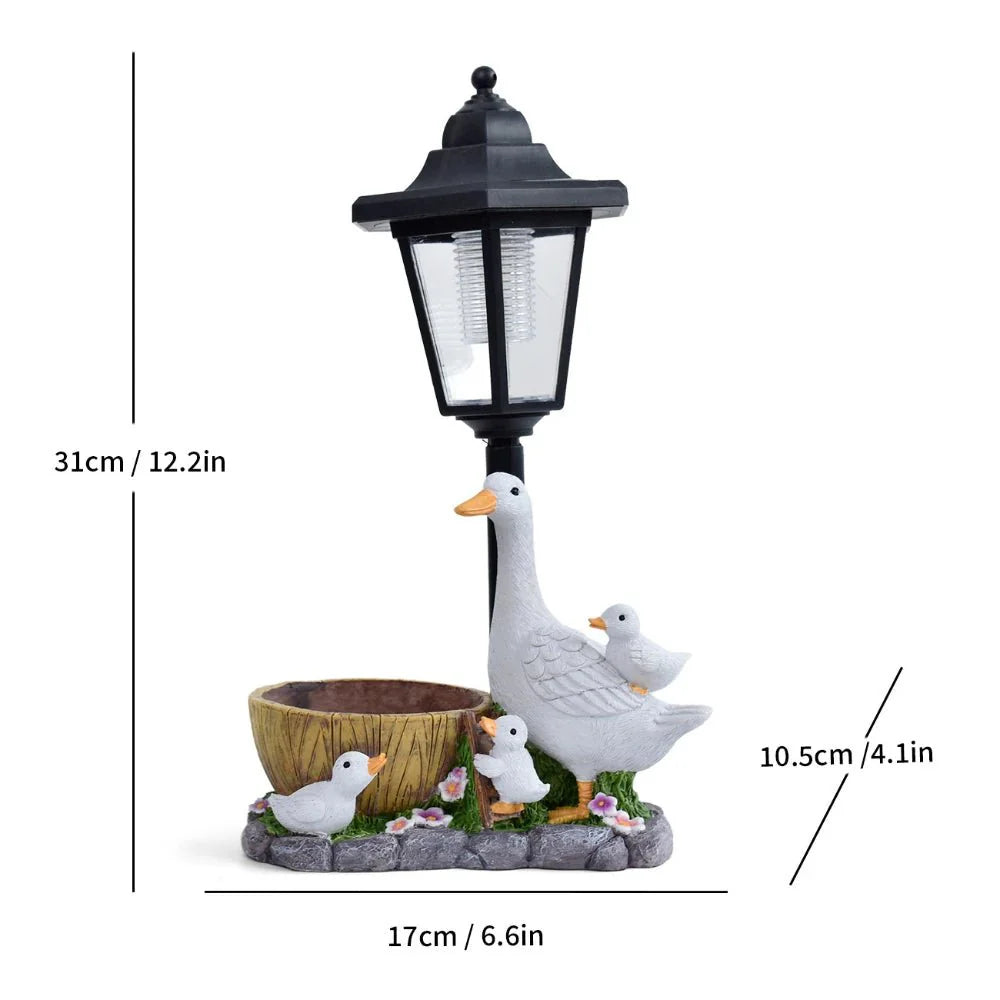 Decoratieve Solar Eend – Weerbestendig Tuindecoratie met Verlichting voor Tuin of Terras
