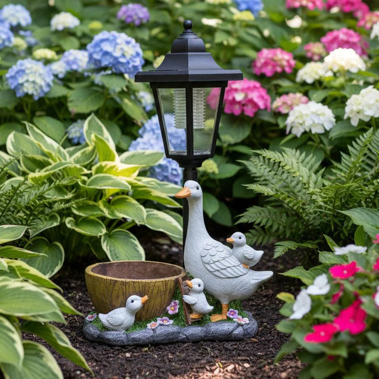 Decoratieve Solar Eend – Weerbestendig Tuindecoratie met Verlichting voor Tuin of Terras