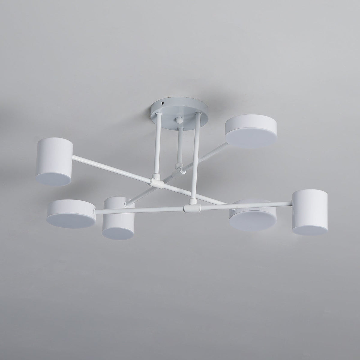Plafonnier Design Sputnik à Bras Croisés et Têtes Cylindriques