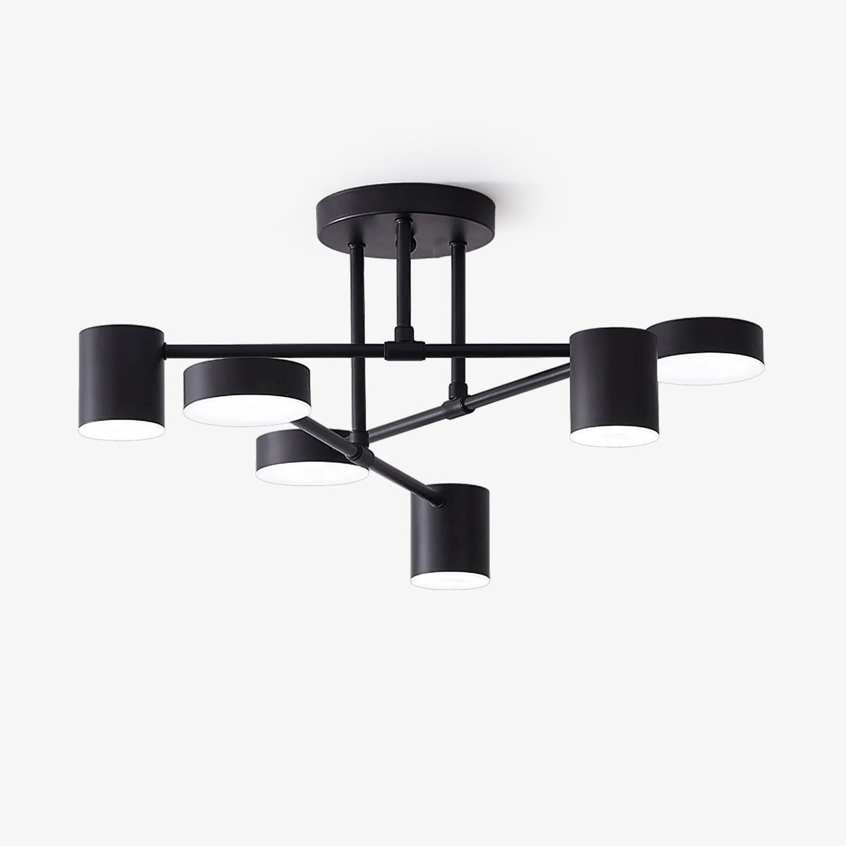 Plafonnier Design Sputnik à Bras Croisés et Têtes Cylindriques