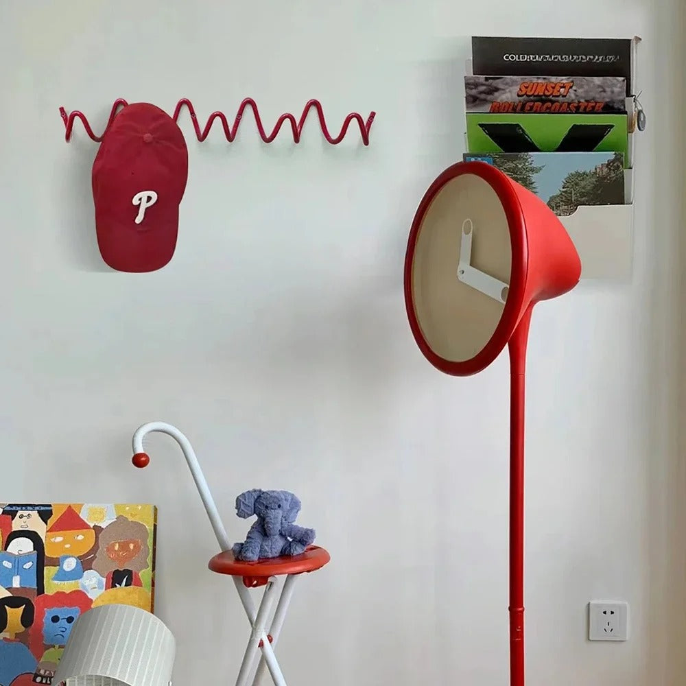 Porte-manteau mural – Fonte noire, design ondulé pour hall, chambre ou salle de bain