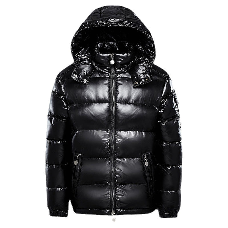 Veste Matelassée Homme à Capuche, Finition Brillante