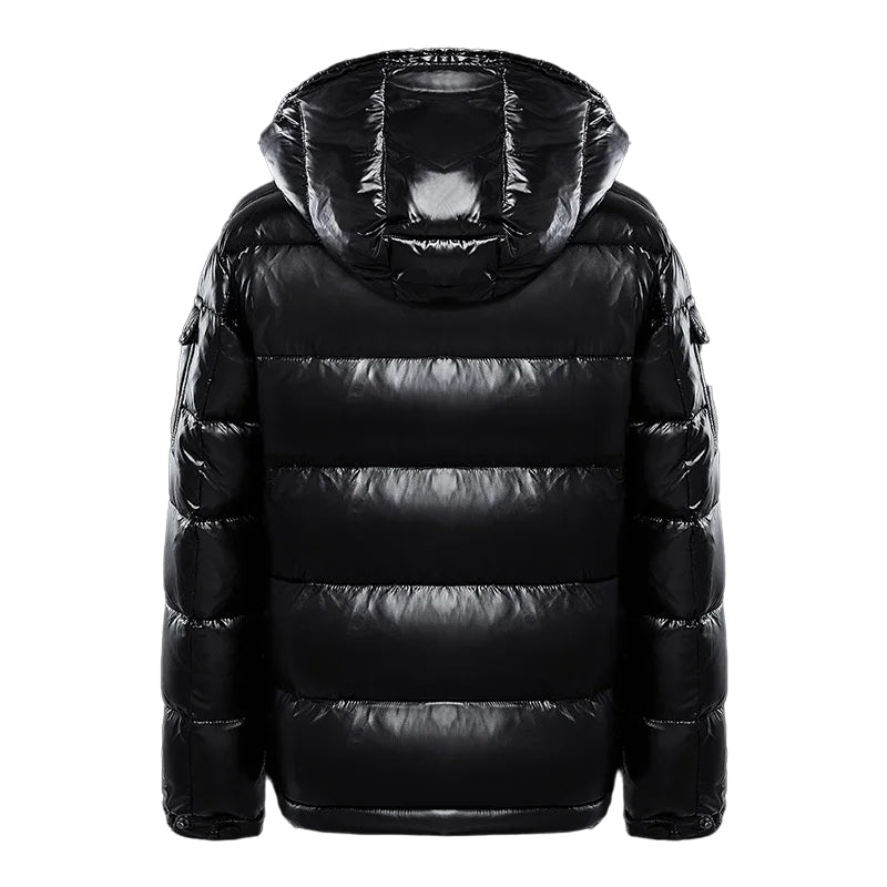 Veste Matelassée Homme à Capuche, Finition Brillante
