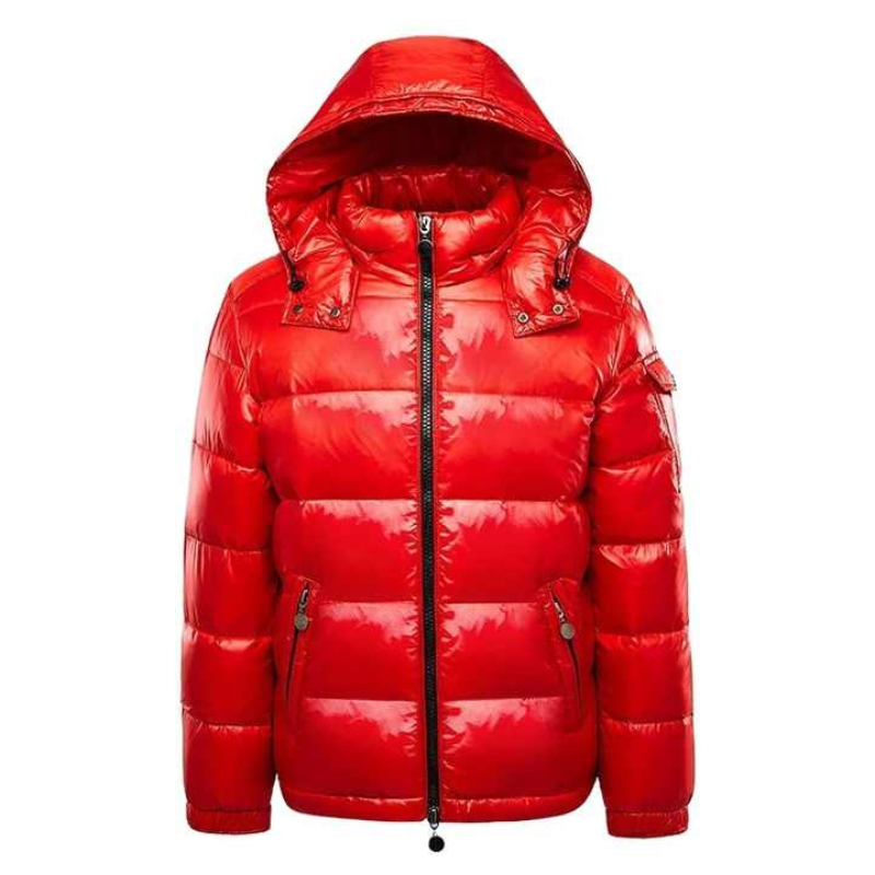 Veste Matelassée Homme à Capuche, Finition Brillante