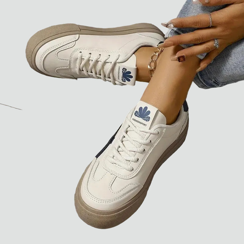 Baskets Rétro Femme à Semelle Confort - Style Casual