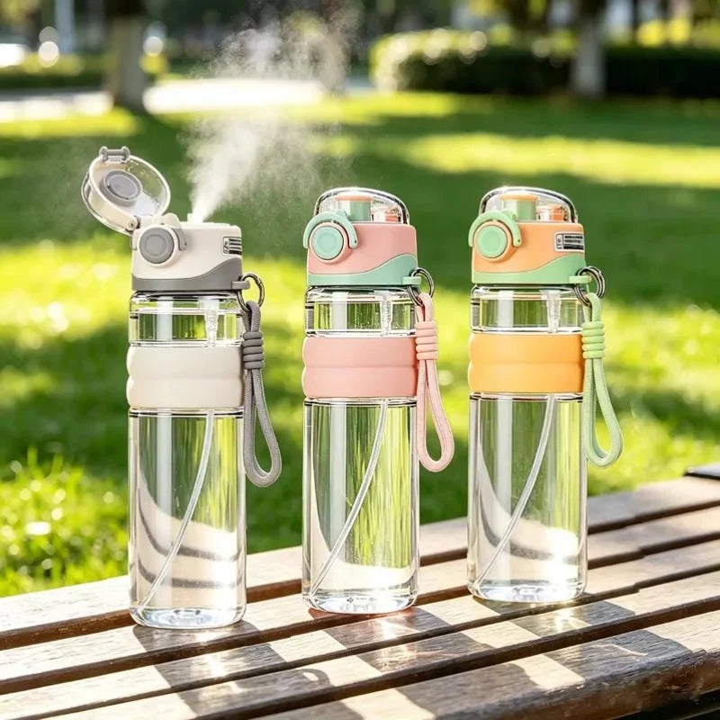 Waterfles met verstuiver – 800 ml, lekvrij ontwerp voor sport en buitenactiviteiten
