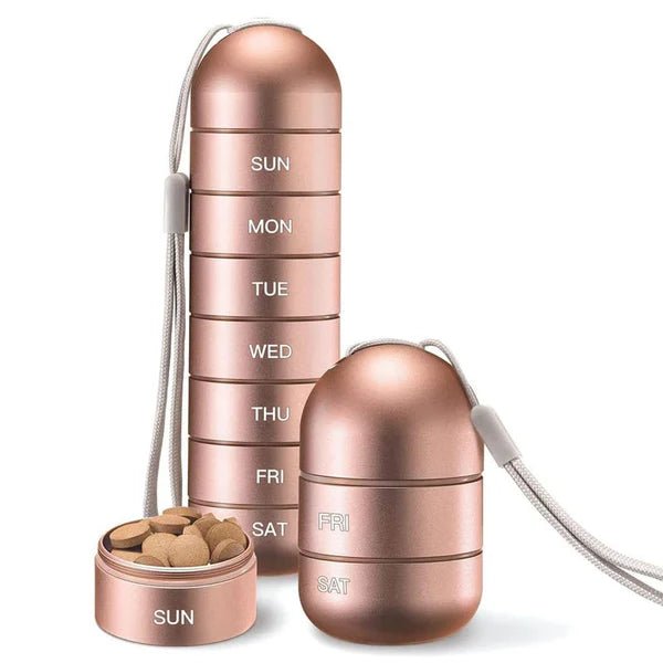 Pillendoos – Portable 7-Day Pill and Supplement Organizer, Perfect for Home and Travel