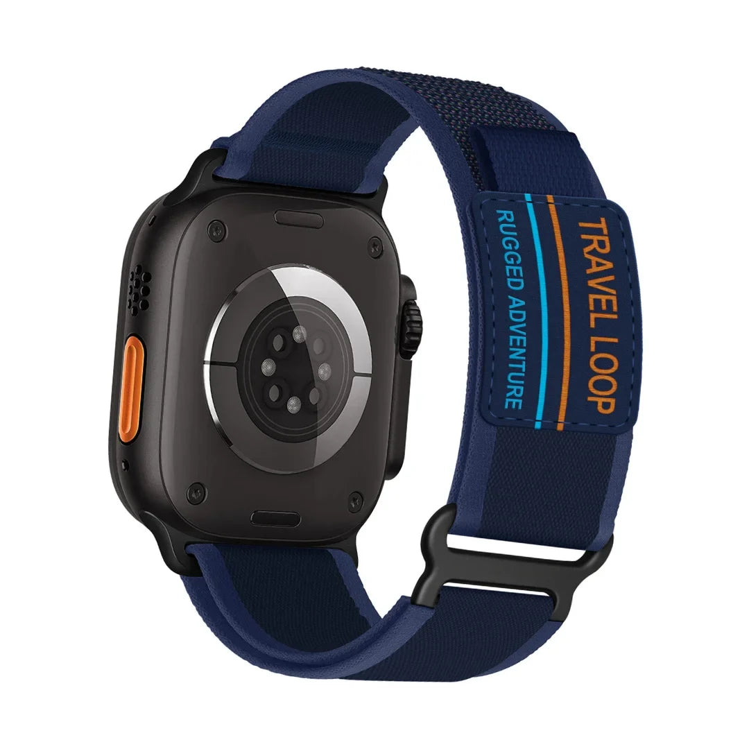 Bracelet Boucle en Tissu pour Apple Watch, Extensible et Ajustable