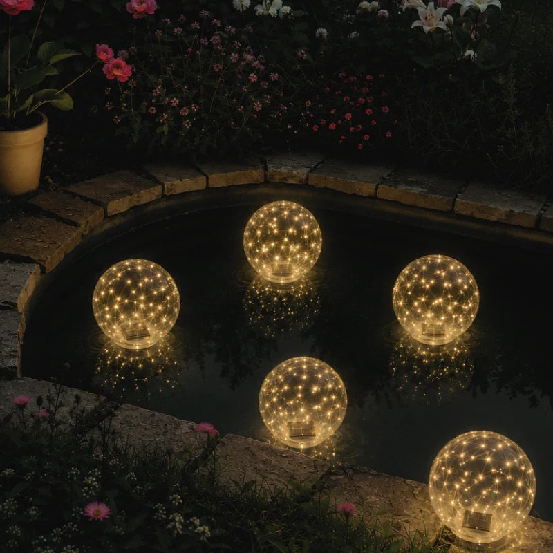 Drijvende tuinlamp op zonne-energie – Meerkleurig, waterdichte decoratie voor de tuin, het terras of bij het zwembad
