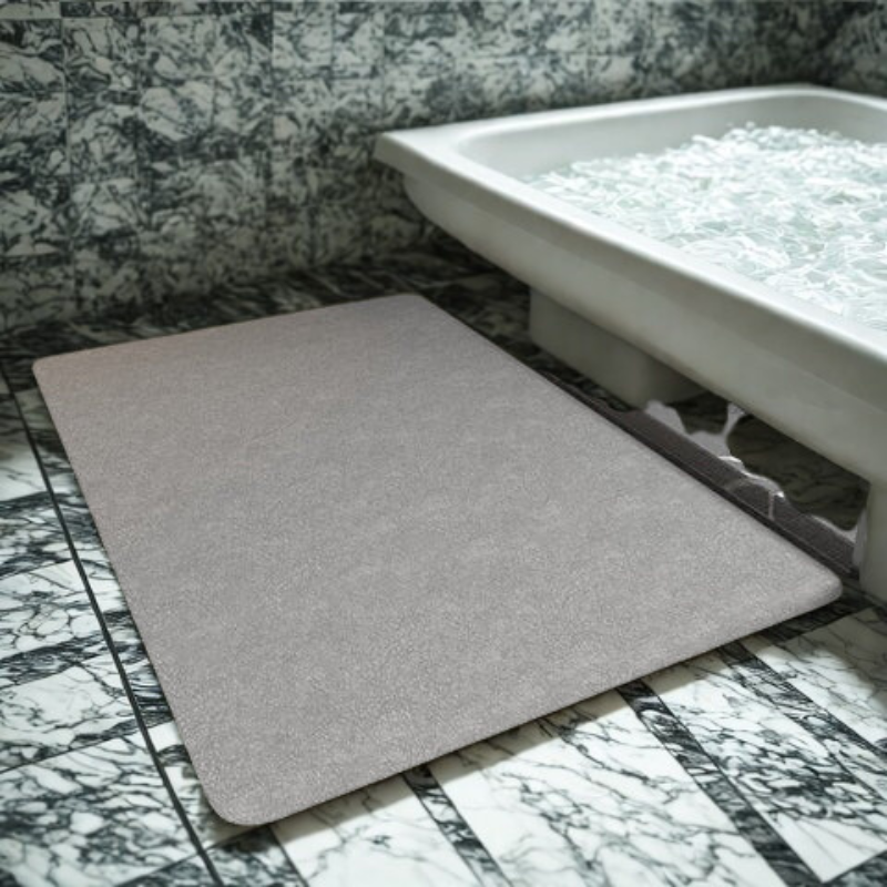 Tapis de Bain – Polyester Sèche-Vite, Antidérapant, Design Moderne pour Salle de Bain ou Cuisine
