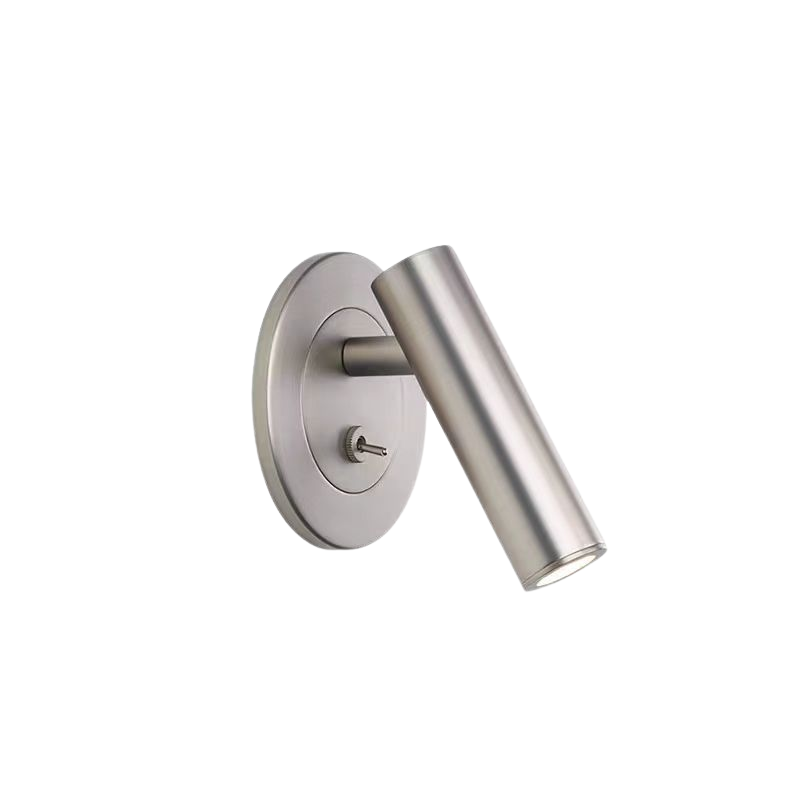 Applique Murale de Lecture Orientable en Métal, Tête Cylindrique LED