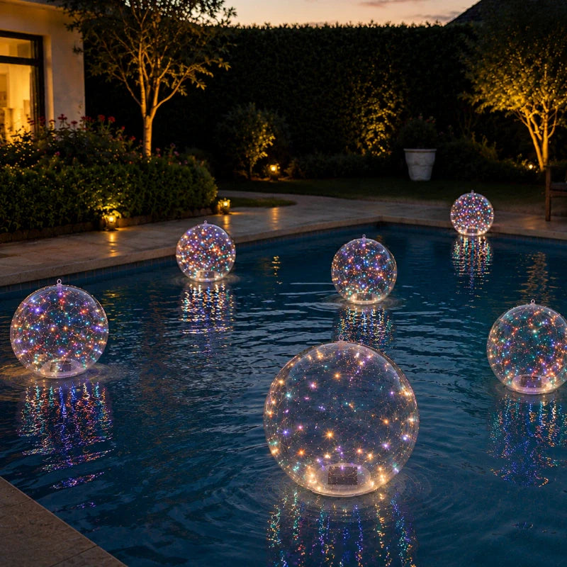 Drijvende tuinlamp op zonne-energie – Meerkleurig, waterdichte decoratie voor de tuin, het terras of bij het zwembad