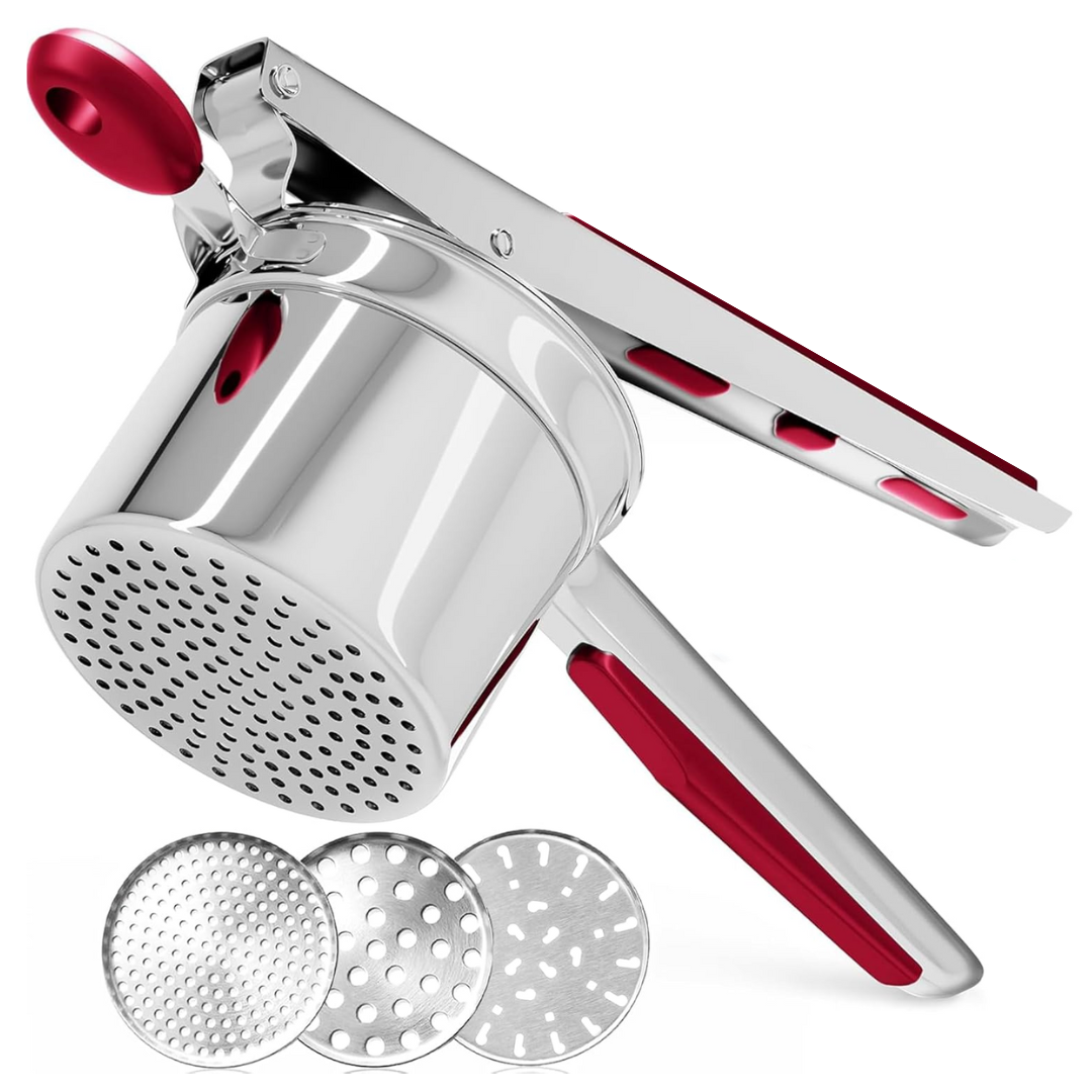 Stainless Steel Potato Masher – 15-Ounce Heavy-Duty Kitchen Tool for Creamy Mashed Potatoes and Vegetables