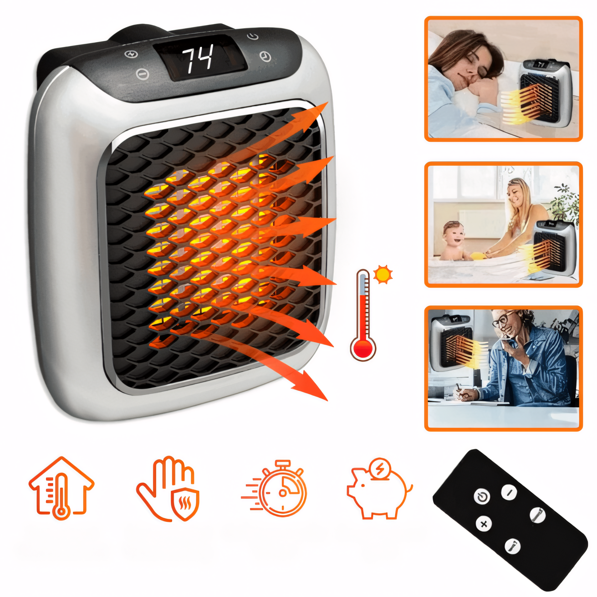 Radiateur Électrique d'Appoint - Chauffage Rapide et Économe en Énergie