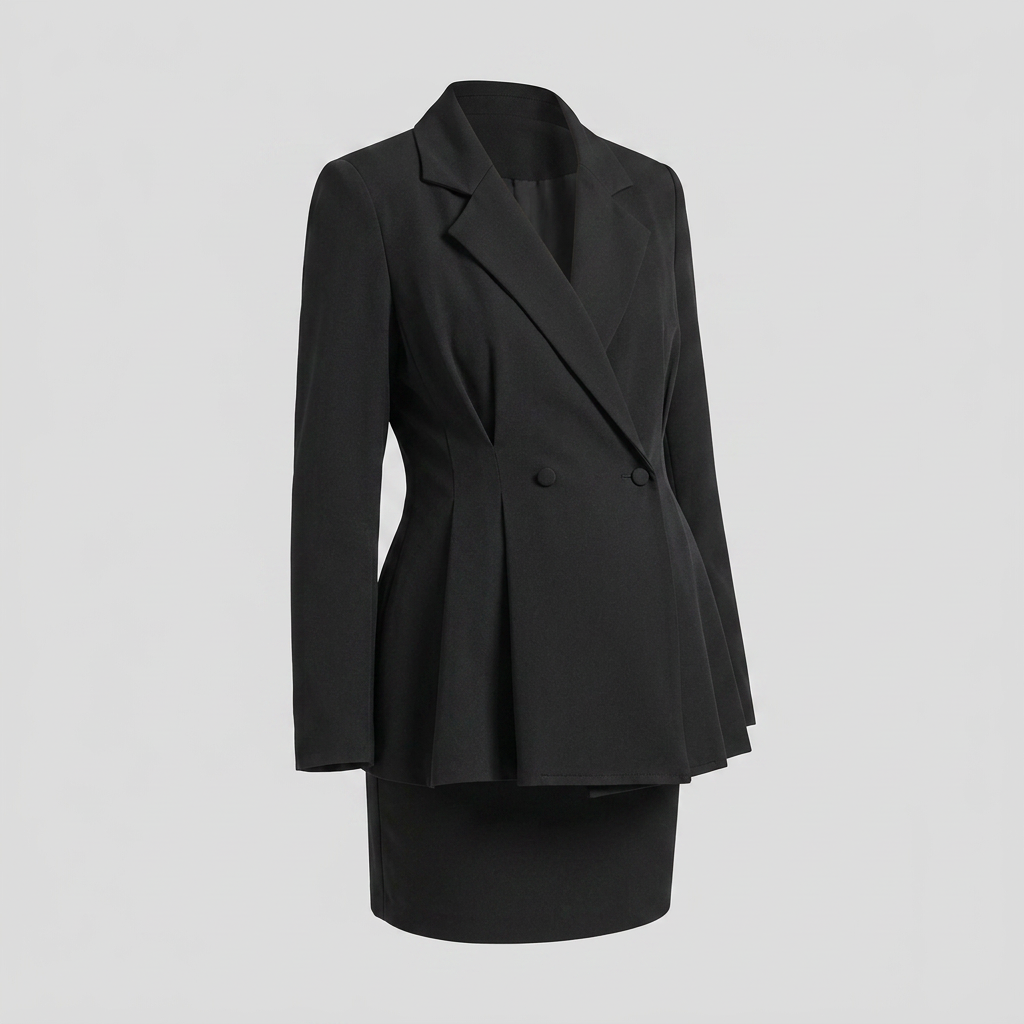 Blazer de Grossesse Coupe Empire à Revers Tailleur