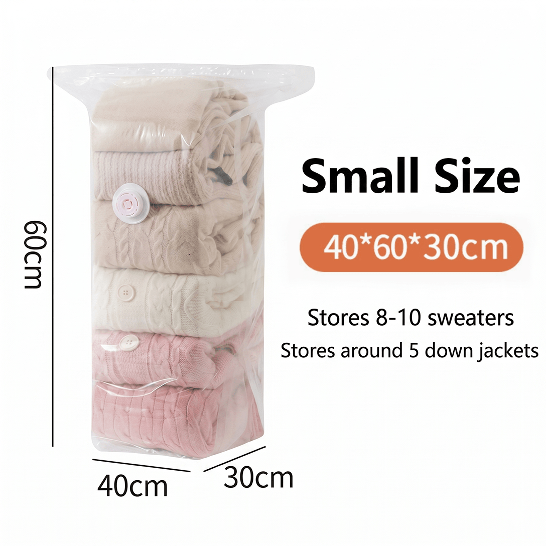 Sacs de Compression sous Vide sans Pompe pour Rangement Gain de Place