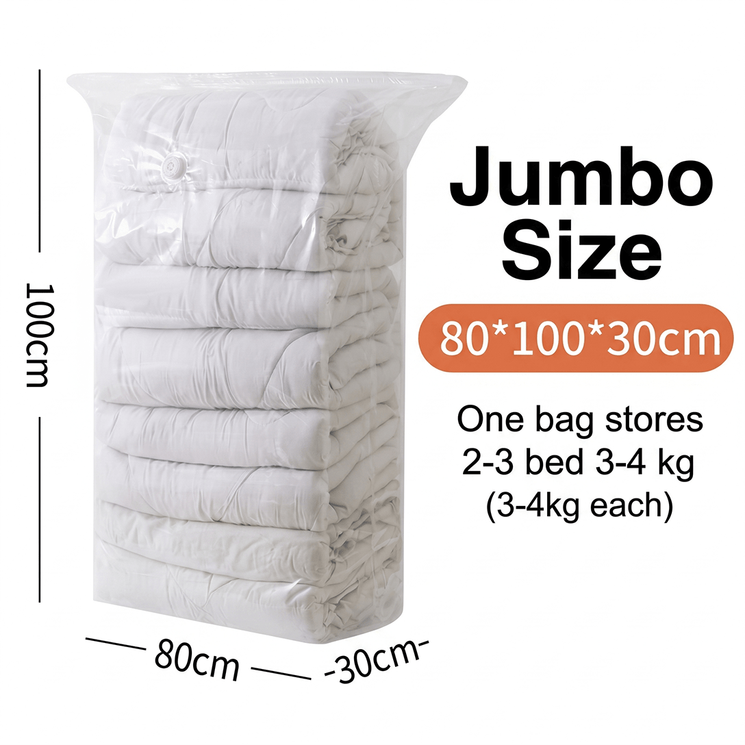 Sacs de Compression sous Vide sans Pompe pour Rangement Gain de Place