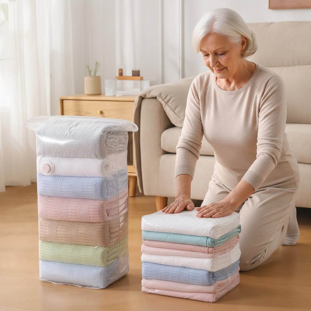 Vakuumspeicher-Kompressionsbeutel Ohne Pumpe – Platzsparende Lösung Für Kleidung Und Bettwäsche 5