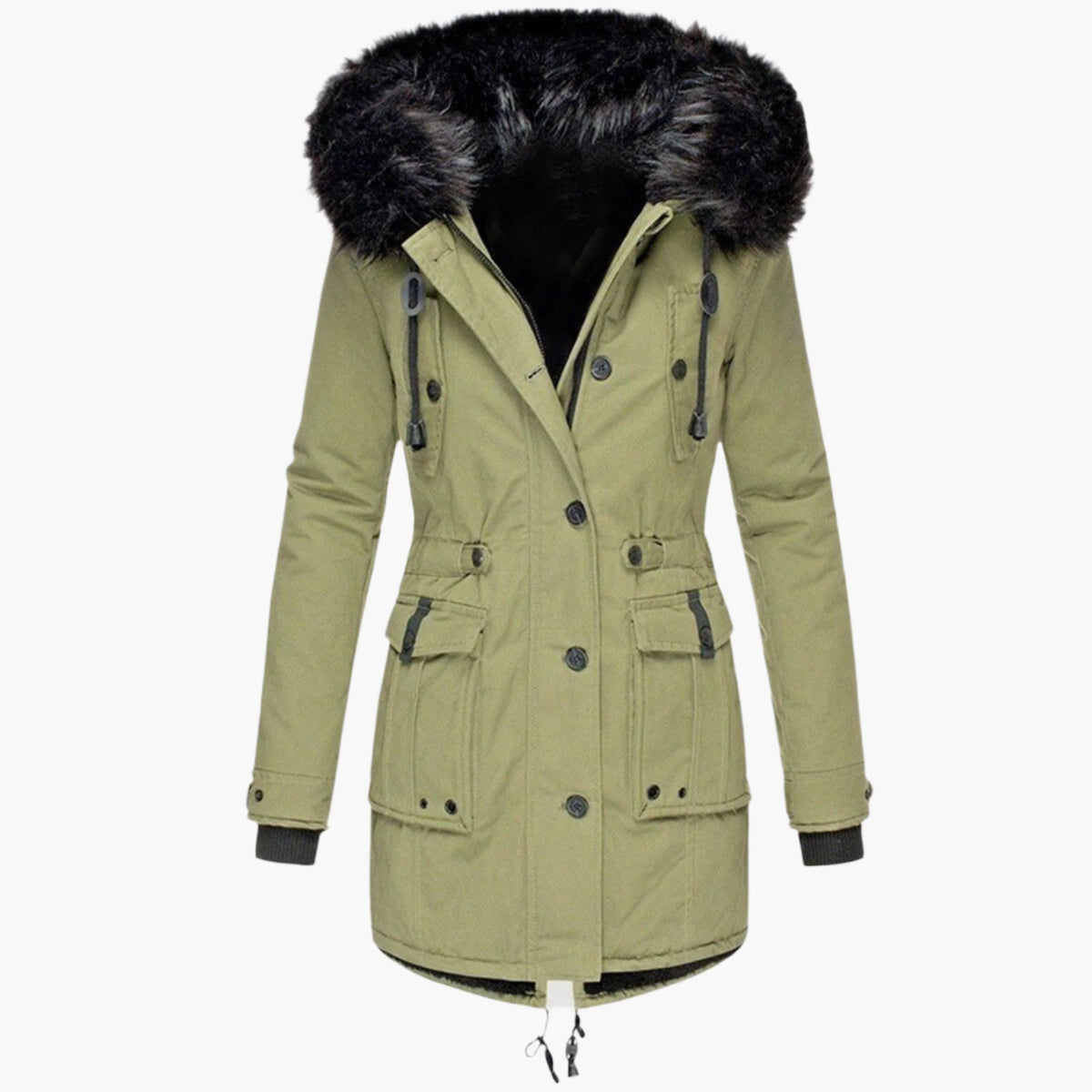 Parka Femme Épaisse à Capuche, Imperméable, Doublure Chaude pour l'Hiver