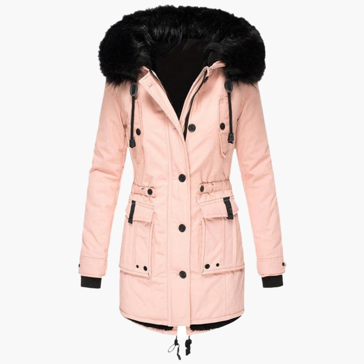 Parka Femme Épaisse à Capuche, Imperméable, Doublure Chaude pour l'Hiver