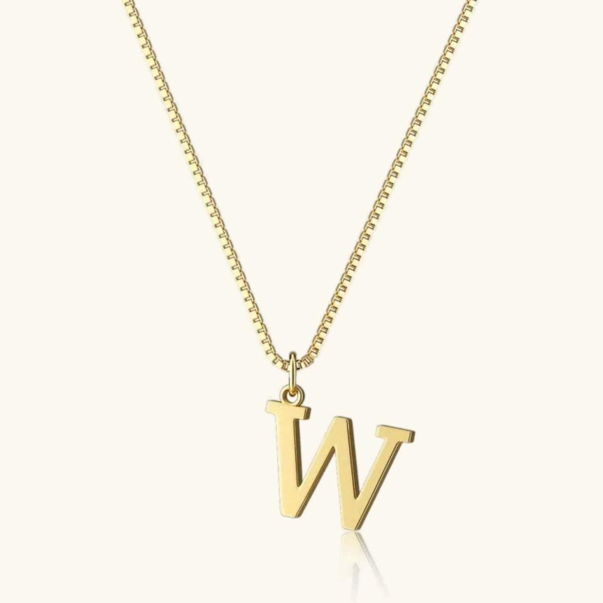 Collier Pendentif Lettre Initiale Plaqué Or