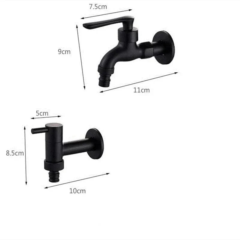Wall-mounted faucet – Matte black brass for the kitchen, bathroom, or garden