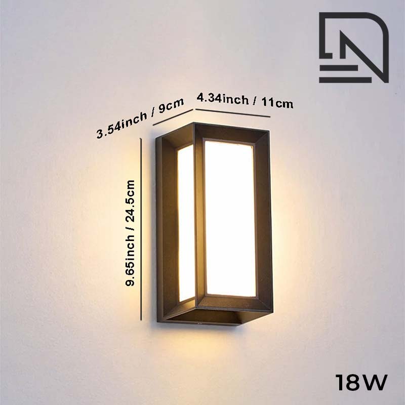 Motion-Sensor Wall Light – Black, Waterproof LED for the Garden, Porch, or Driveway