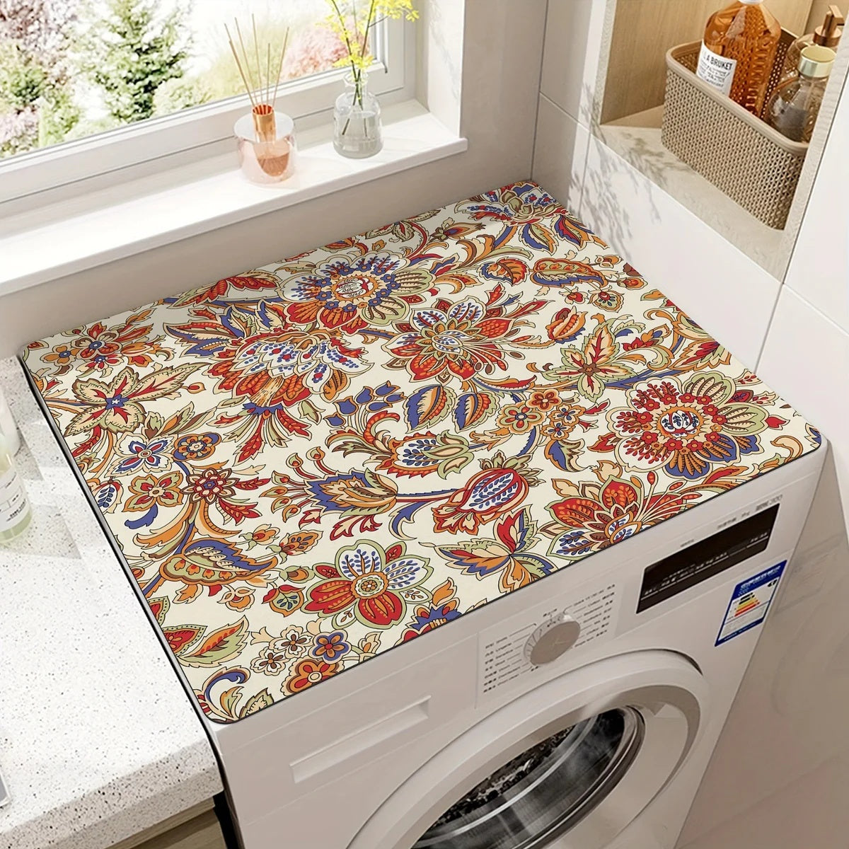 Microfiber appliance mats – Bohemian style, dust and stain protection for the kitchen or home