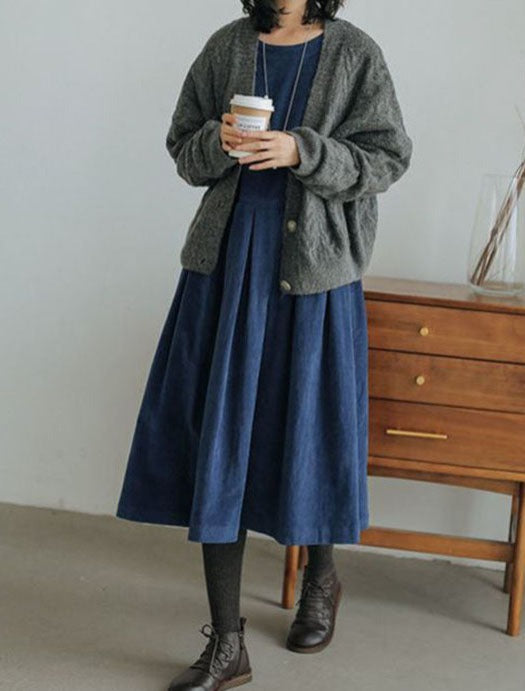Robe Femme en Velours, Coupe Classique Maxi