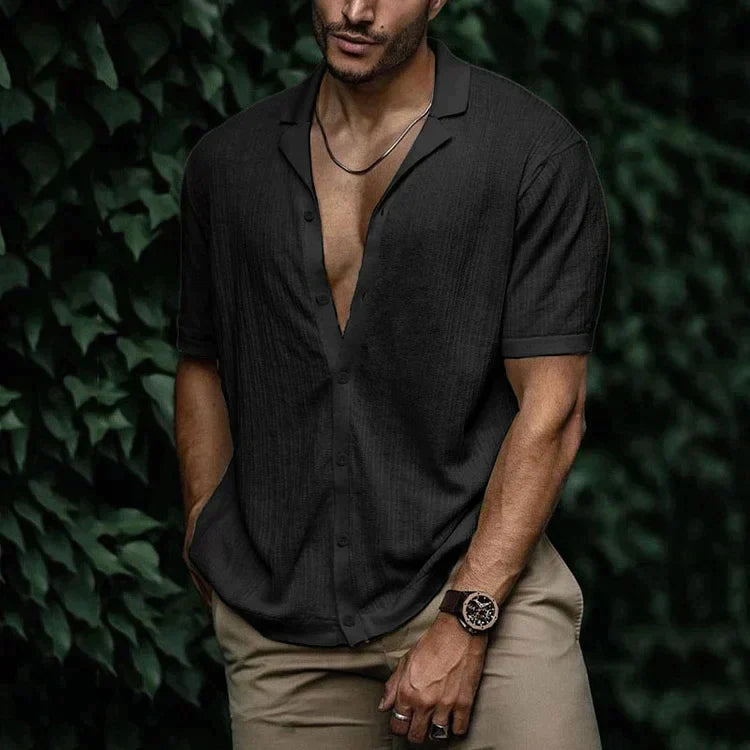 Chemise Homme Manches Courtes Boutonnée - Coupe Décontractée