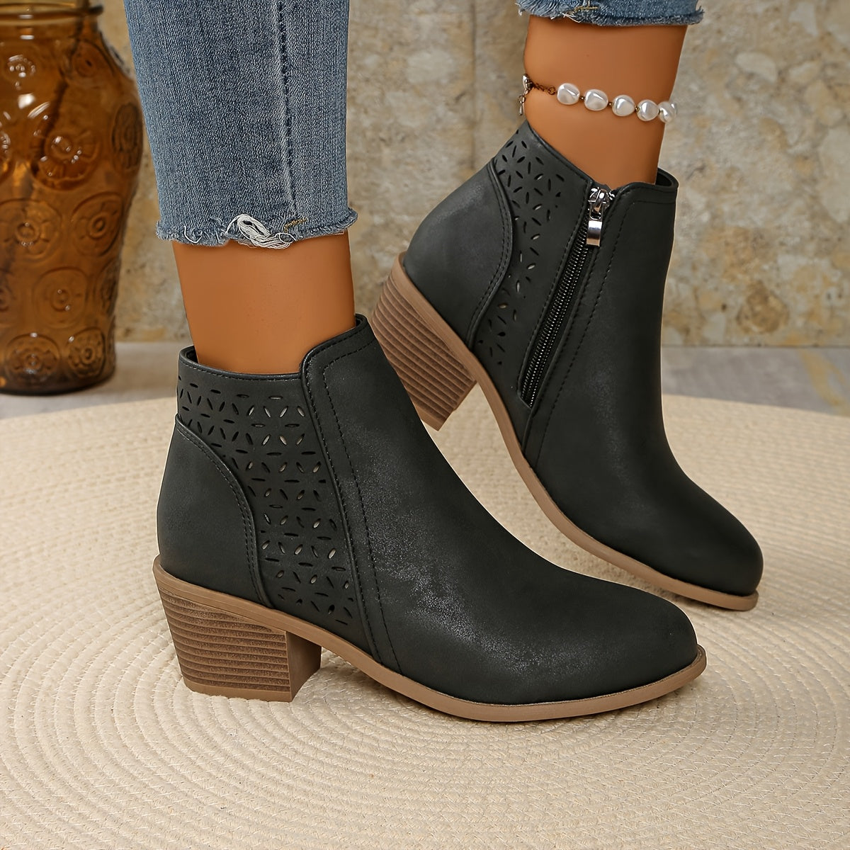 Bottines Orthopédiques Femme Confort Semelle Antidérapante