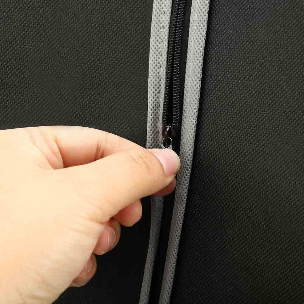 Ademende opberghoezen voor kleding – Zwart met doorzichtig venster voor een overzichtelijke indeling in de kast of op reis