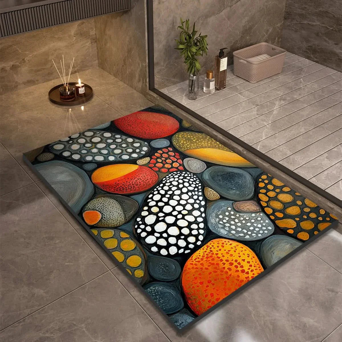 Diatomaceous Earth Bath Mat – Modern and Minimalist, Non-Slip and Quick-Drying for the Bathroom or Kitchen