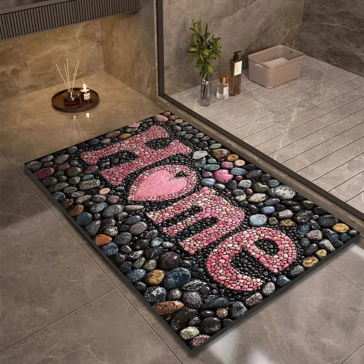 Tapis de Bain en Diatomite Antidérapant à Séchage Rapide