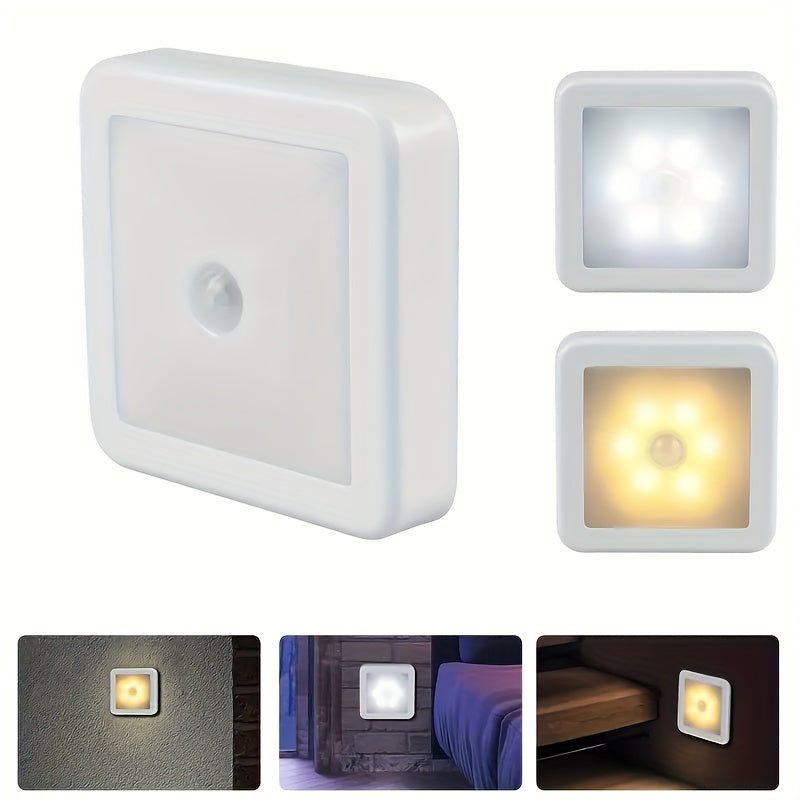 Motion-Sensor Wall Sconce – White, Modern Minimalist Design for the Hallway or Bedroom