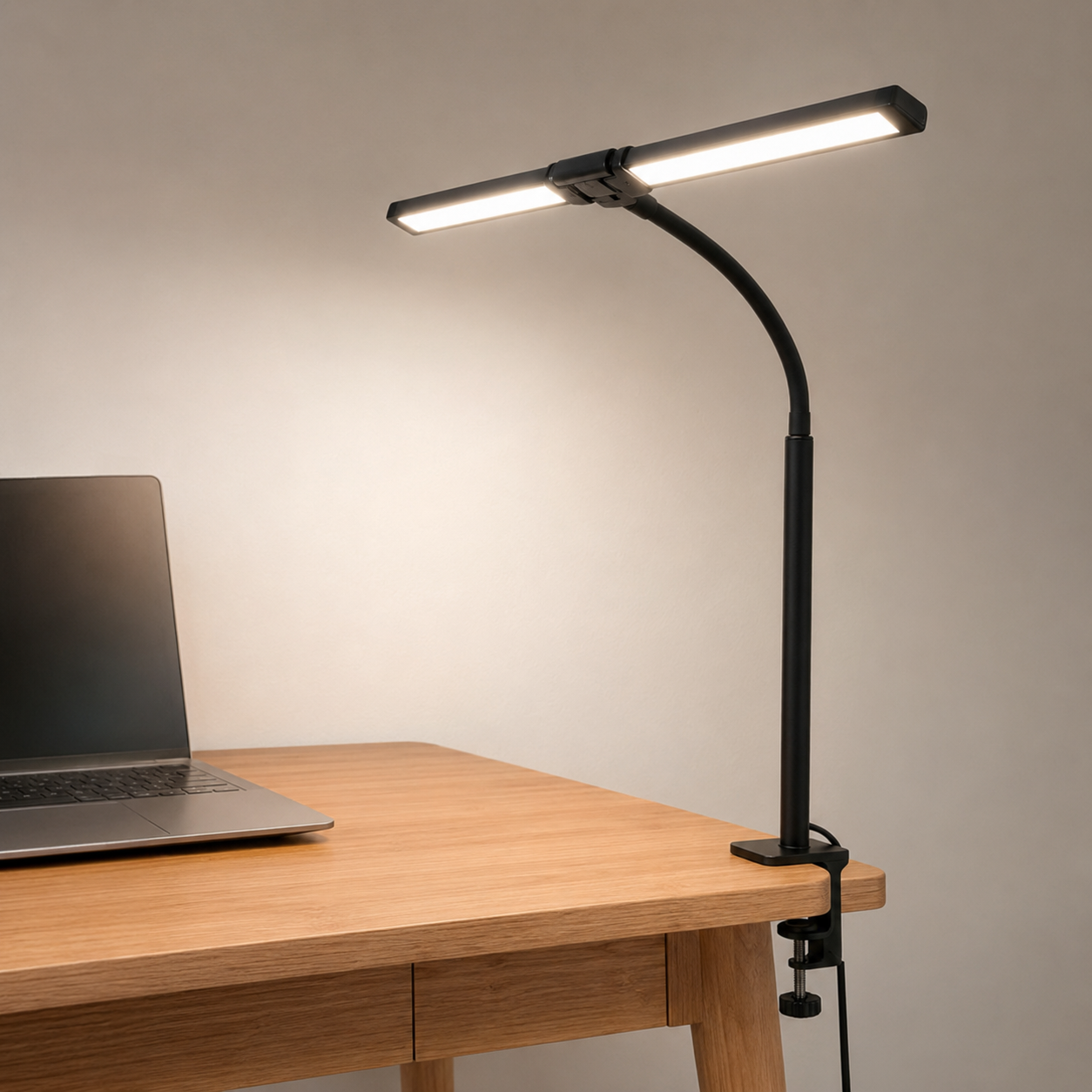 Lampe de Bureau LED – Dimmable avec Col Flexible, Design Moderne pour Espace de Travail à Domicile ou Chambre